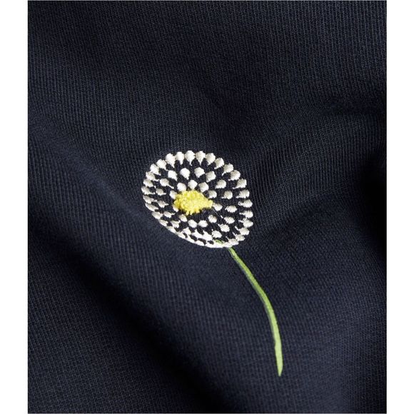 SANDRO Embroidered Dandelion Sweatshirt Marine Size M - Picture 4 of 11